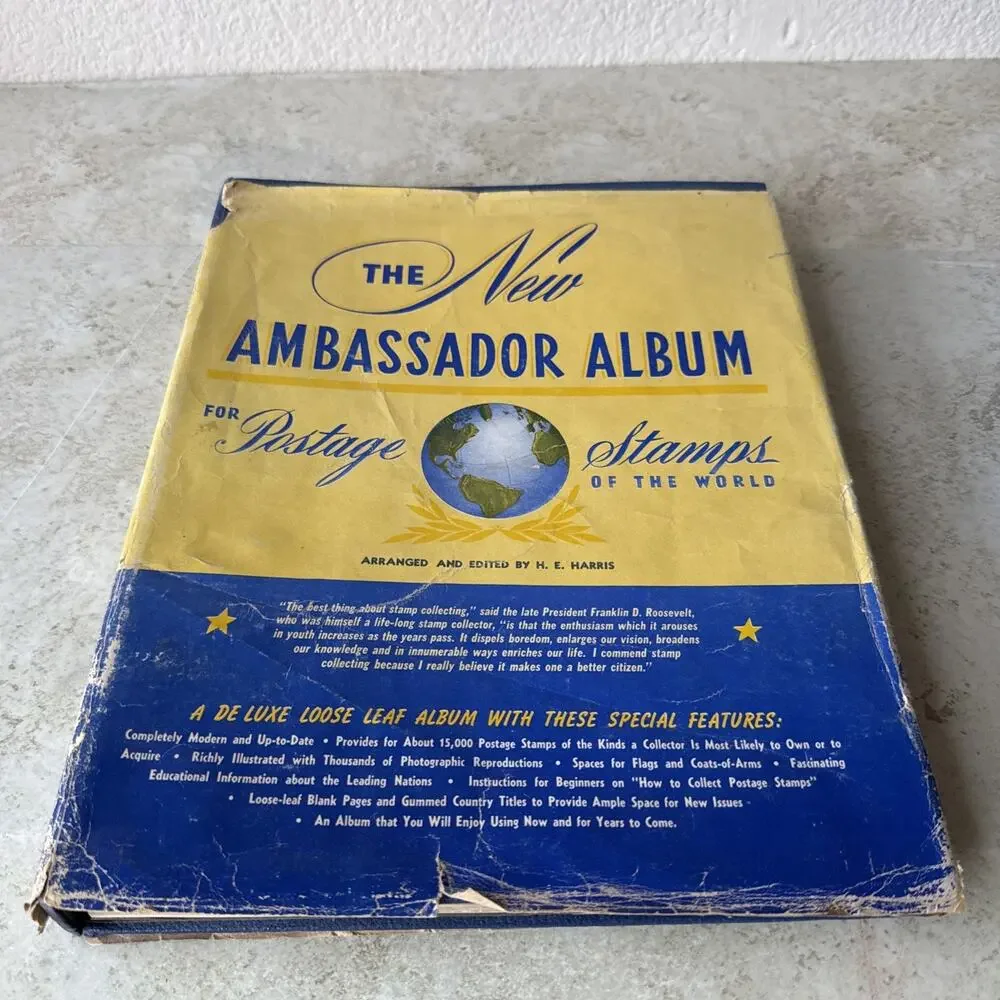 1953 H. E. Harris Stamp Ambassador World Stamp Album